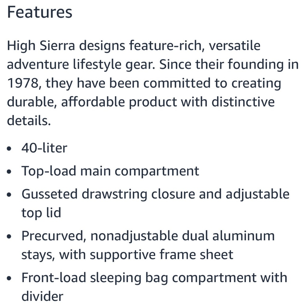 High Sierra Hawk 40 Backpack - image 8